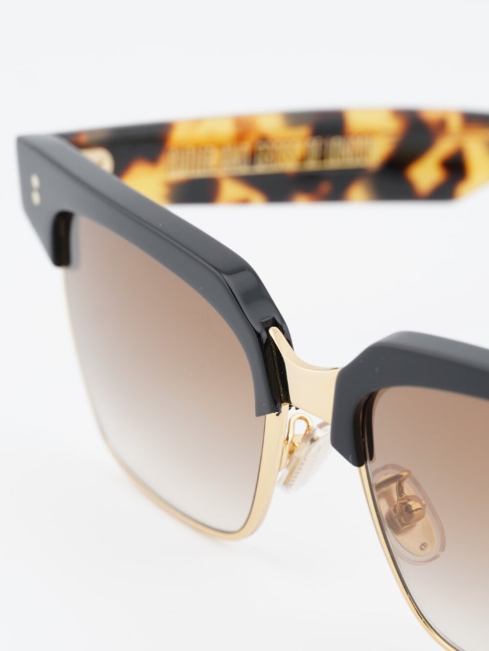 Cutler and Gross CG1348S 002 Sunglasses Black/Havana/Gold Rectangle Frame - Picture 8 of 10